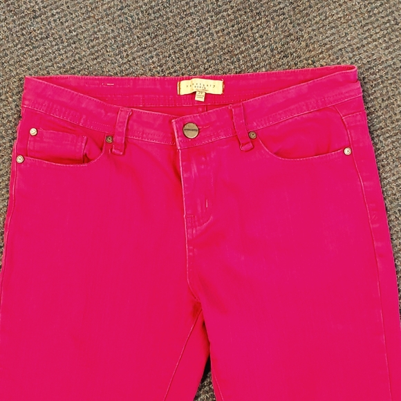 Sanctuary Hot Pink Cropped Skinny Jeans 29 - Picture 2 of 12